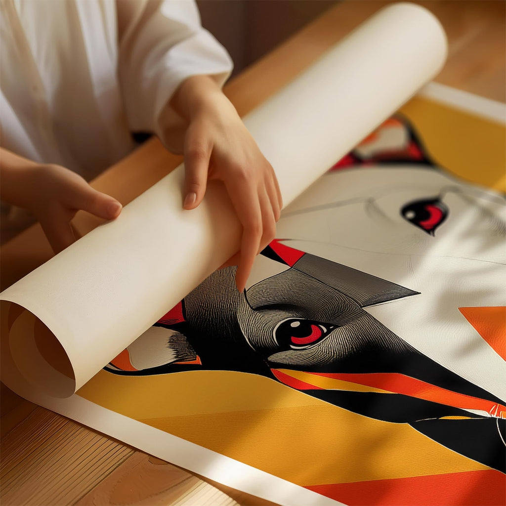 Bull Terrier Geometric Orange Series image 1