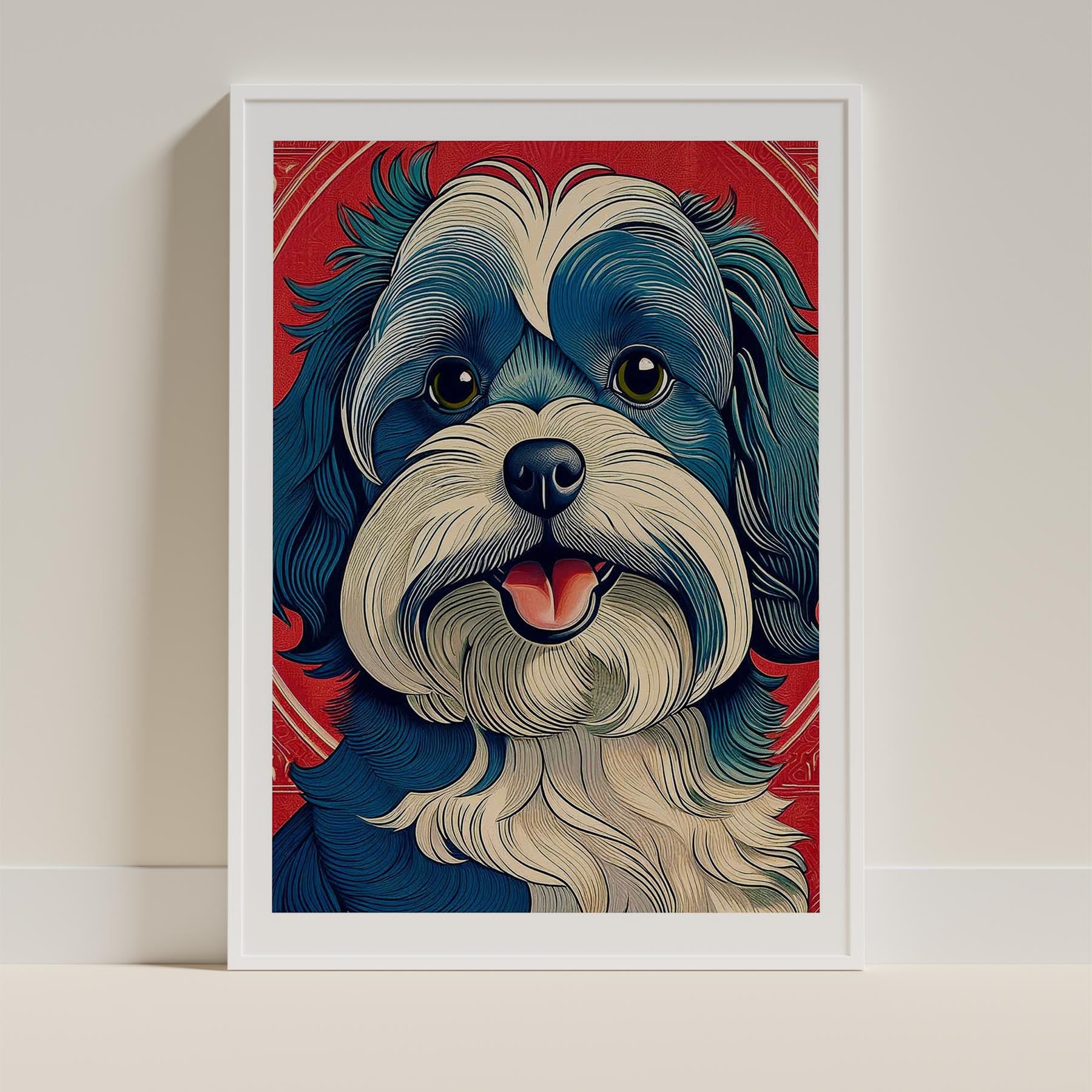 Poodle Hokusai Japanese Inspired Dog Series image 9