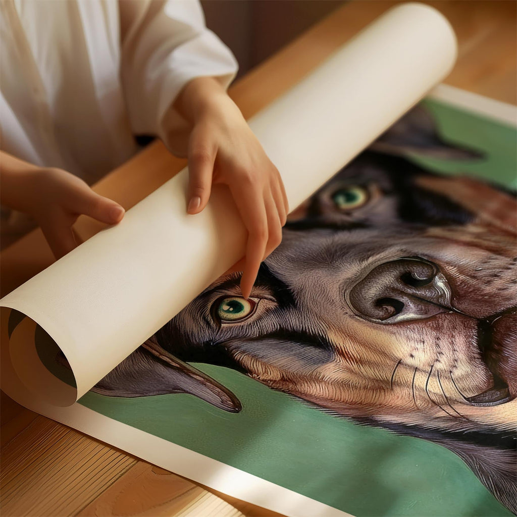 Rottweiler Green Painted Series image 1