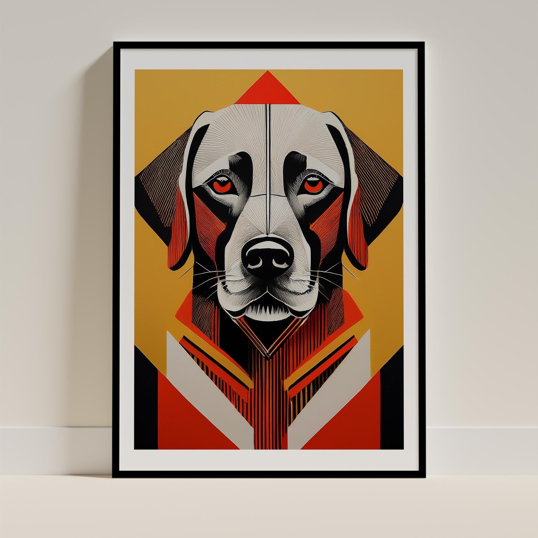 Labrador Retriever Geometric Orange Series image 0