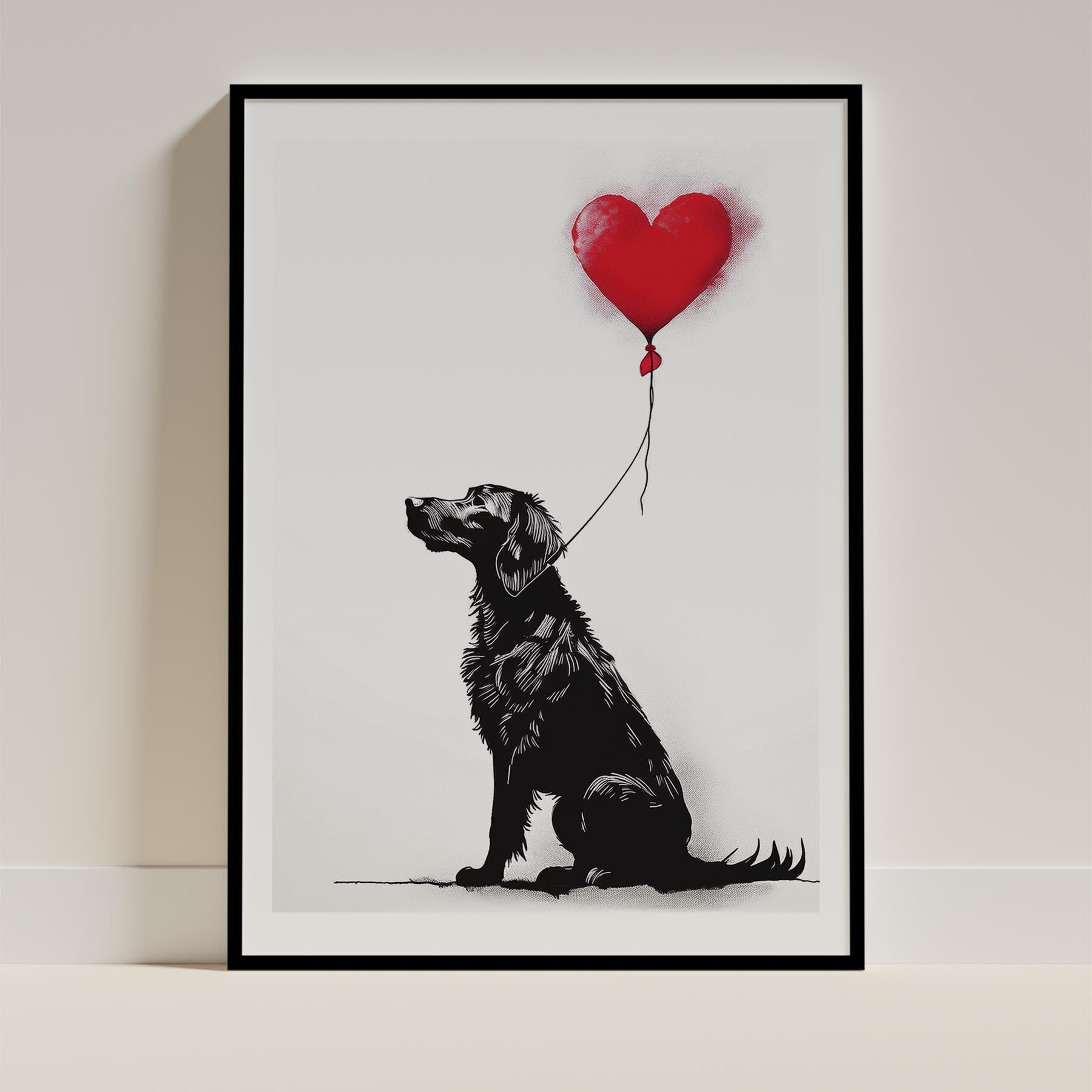 Curly Coated Retriever DOGSY Series inspired by the Art of Banksy image 11
