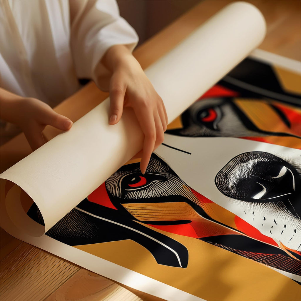 Neapolitan Mastiff Geometric Orange Series image 1