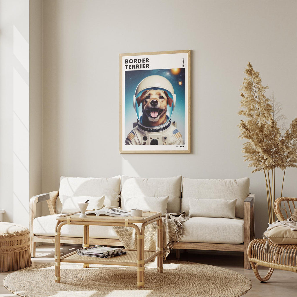 Border Terrier Astronaut Dog Series with Text Astro Dog image 2
