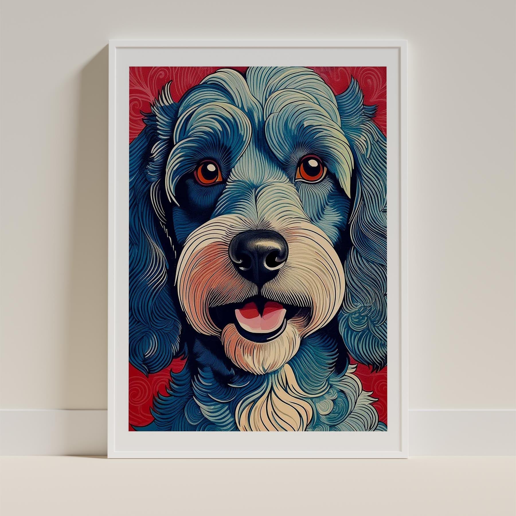 Cavoodle Hokusai Japanese Inspired Dog Series 3 image 9