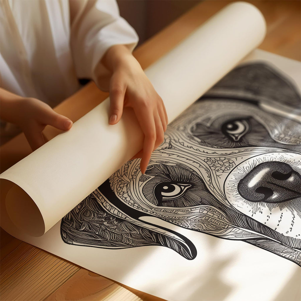 Boxer Mandala Black and White Dog Series image 1