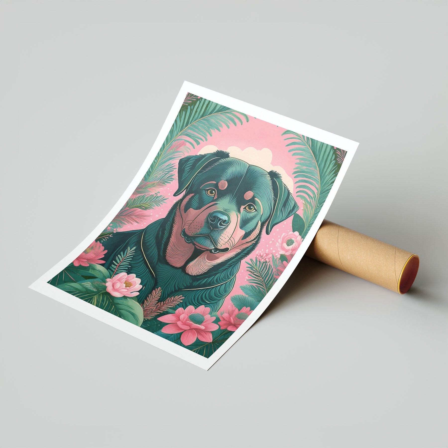 Rottweiler Flowery Dog image 7