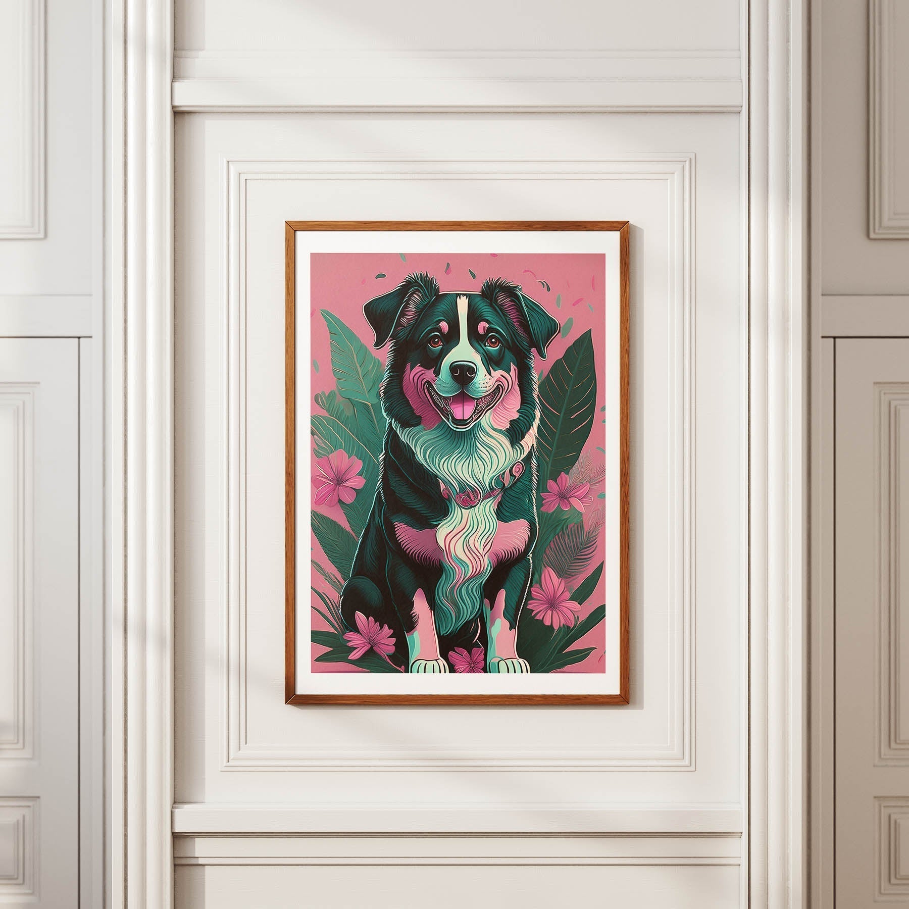 Australian Shepherd 1 Flowery Dog image 3