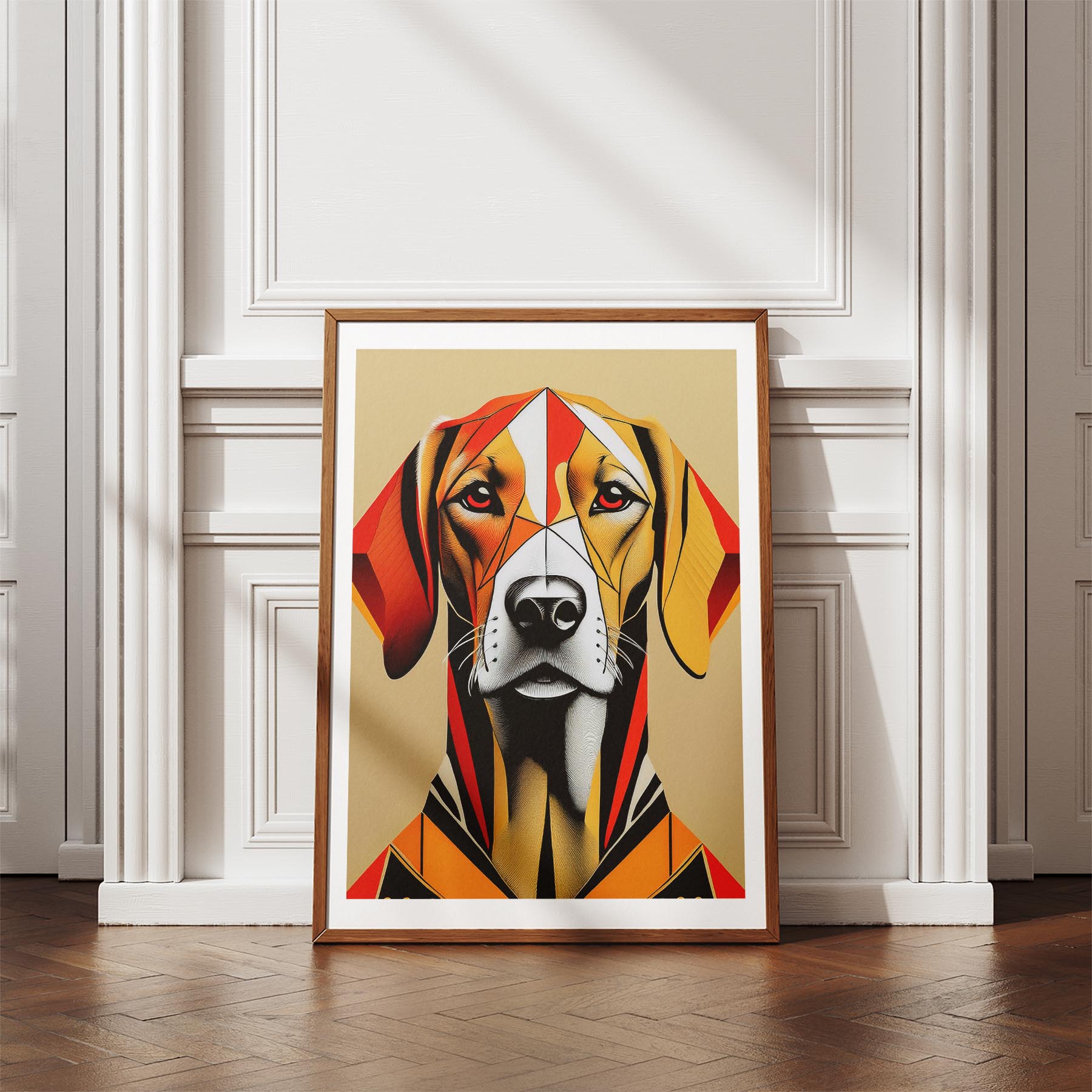 Hungarian Vizsla Geometric Orange Series image 4