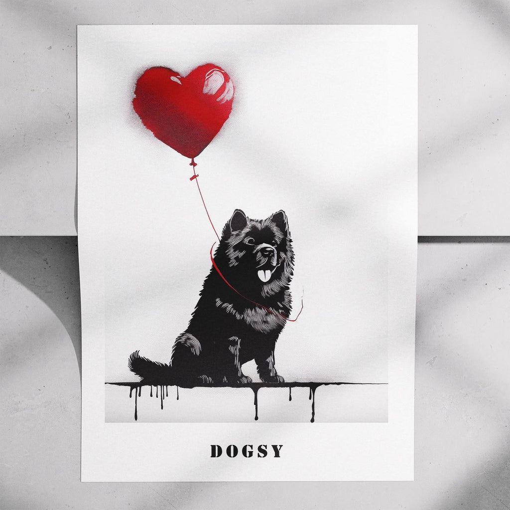 Chow Chow DOGSY Series inspired by the Art of Banksy with text Dogsy image 7
