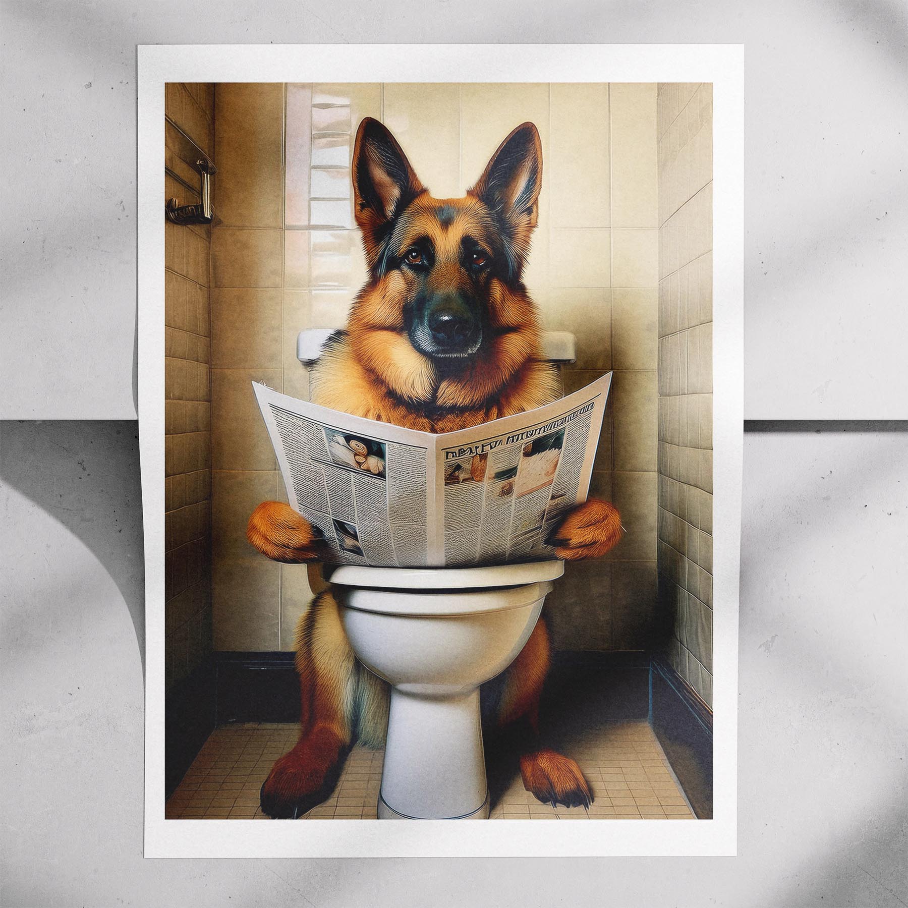 German Shepherd Toilet Humour Dog Series 1 image 7