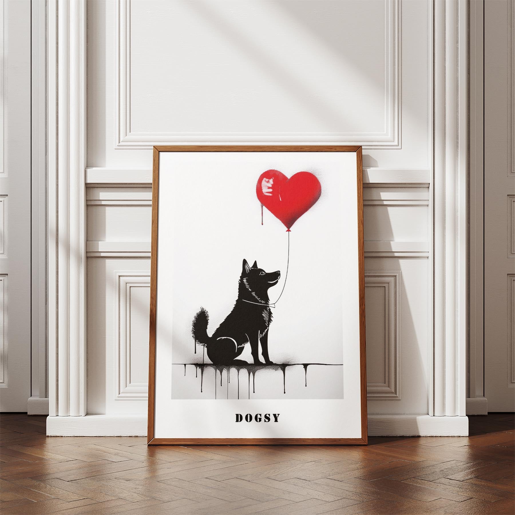 Shiba DOGSY Series inspired by the Art of Banksy with text Dogsy image 4
