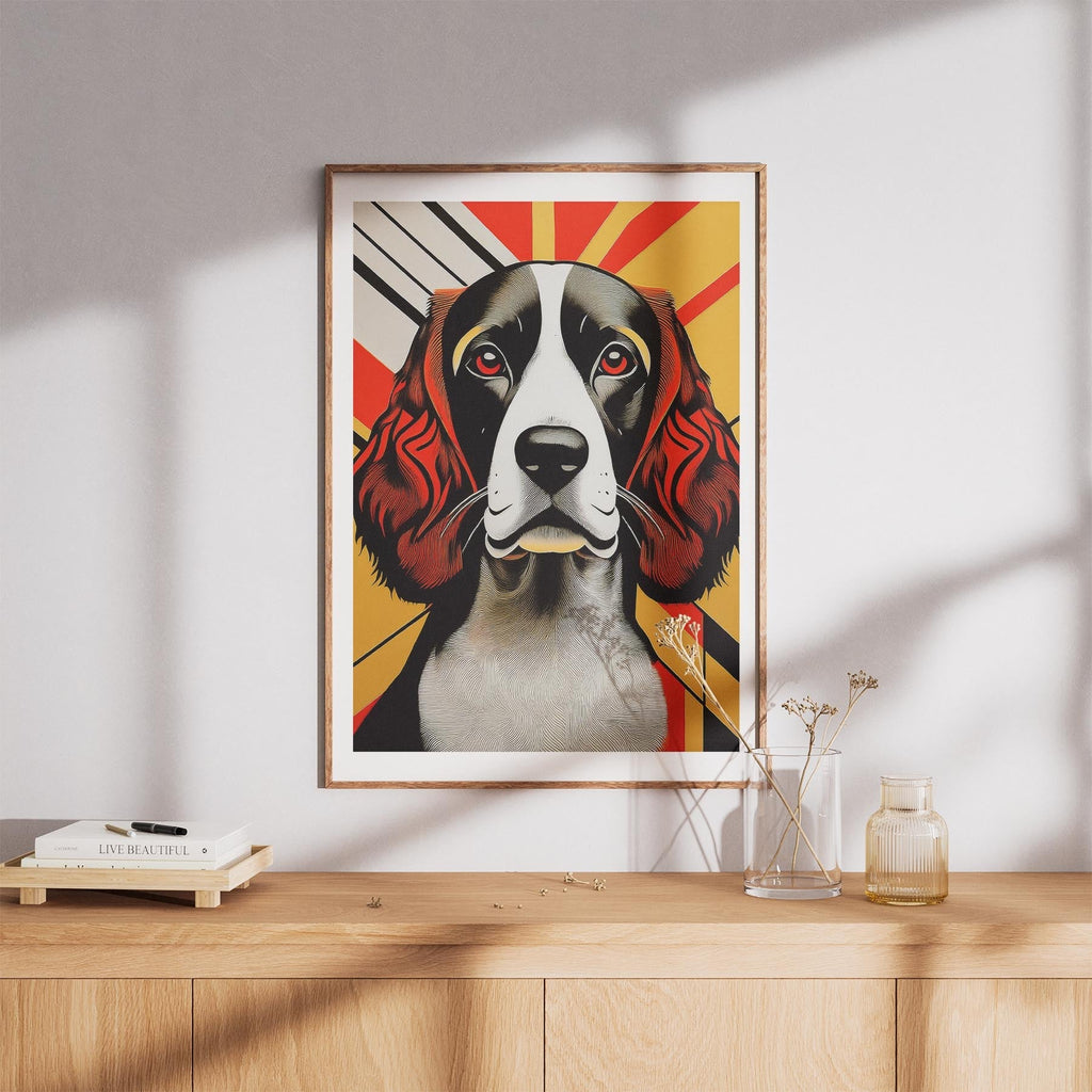 English Springer Spaniel Geometric Orange Series image 8