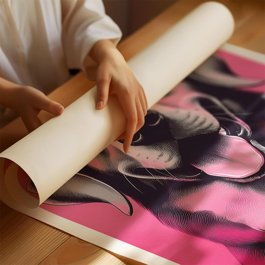 Golden Retriever Pink and Black Dog Series 2 image 1