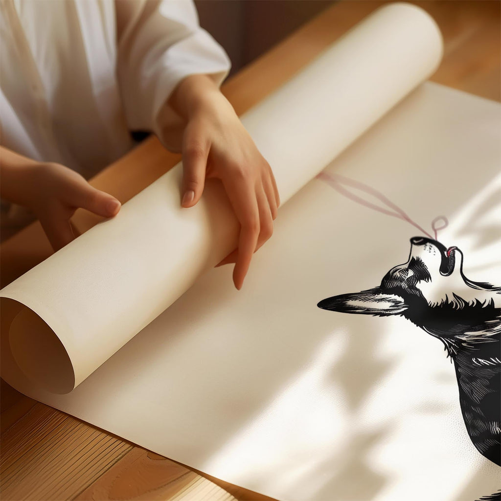 Corgi DOGSY Series inspired by the Art of Banksy with text Dogsy image 1