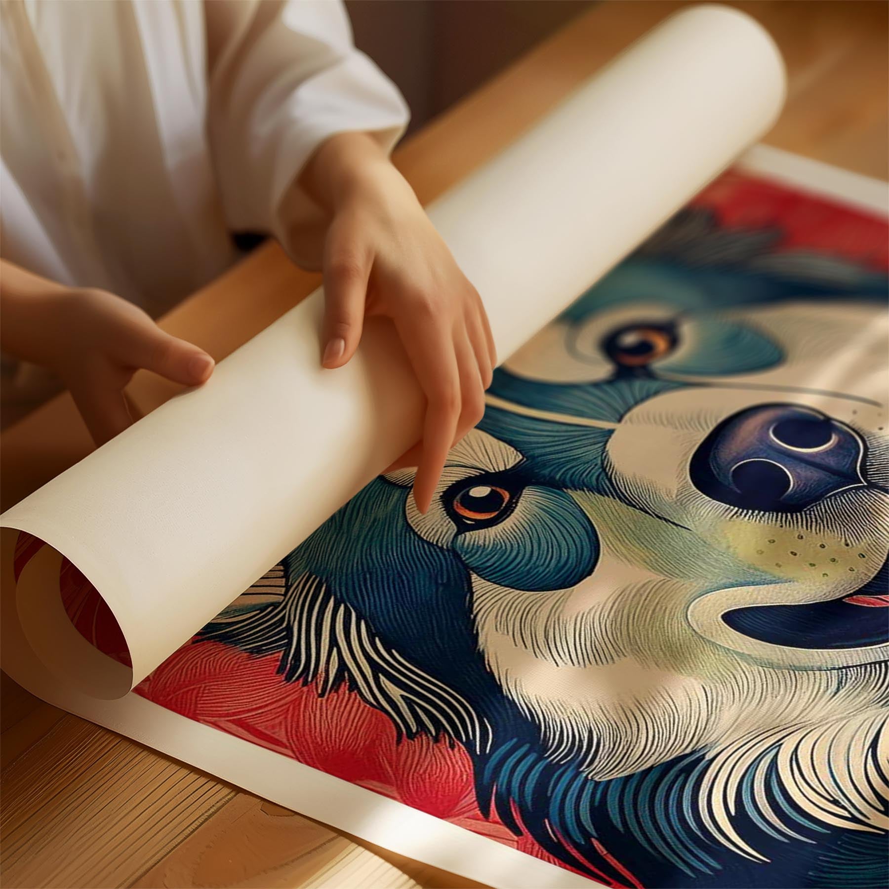 Alaskan Malamute Hokusai Japanese Inspired Dog Series 1 image 1