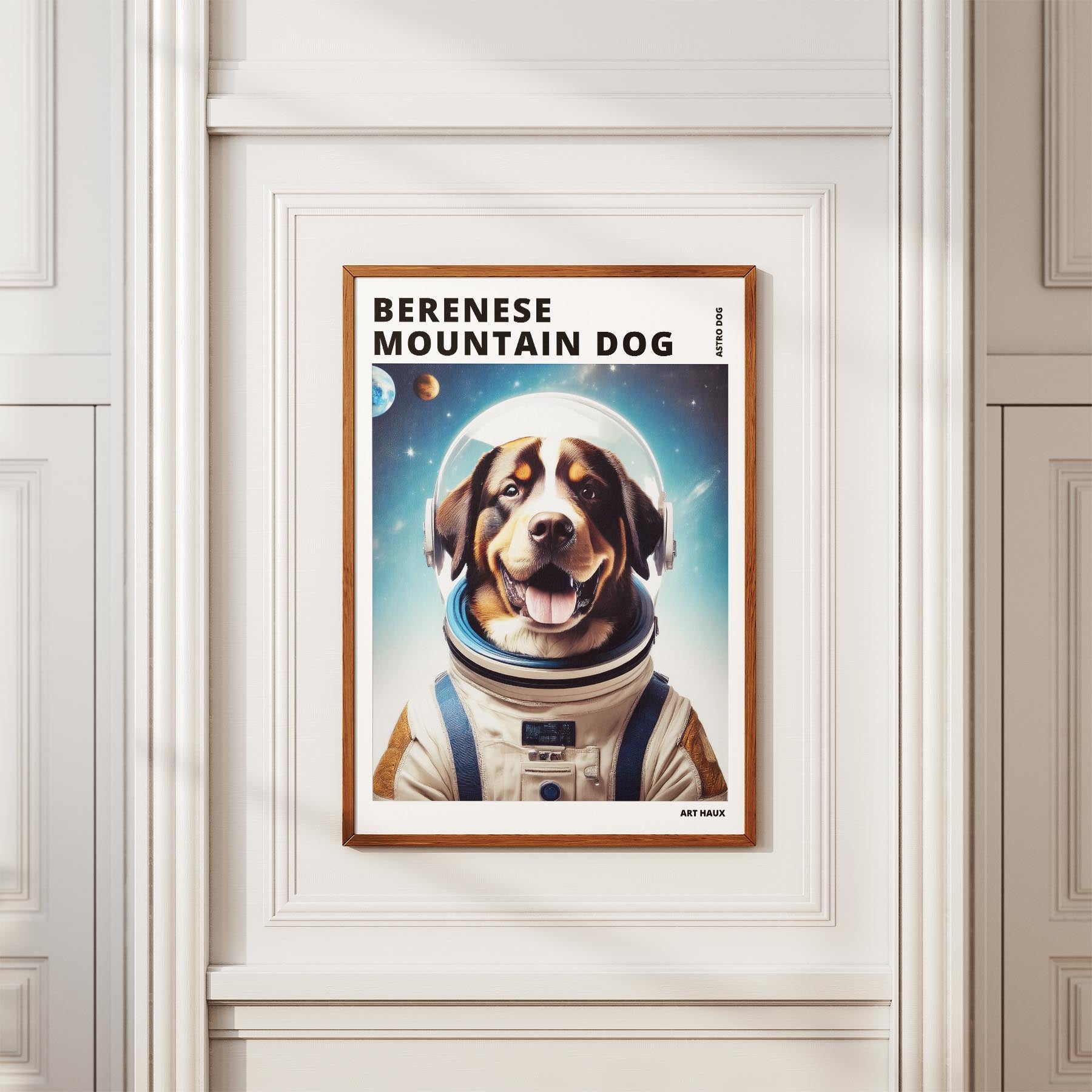 Bernese Mountain Dog Astronaut Dog Series with Text Astro Dog image 3