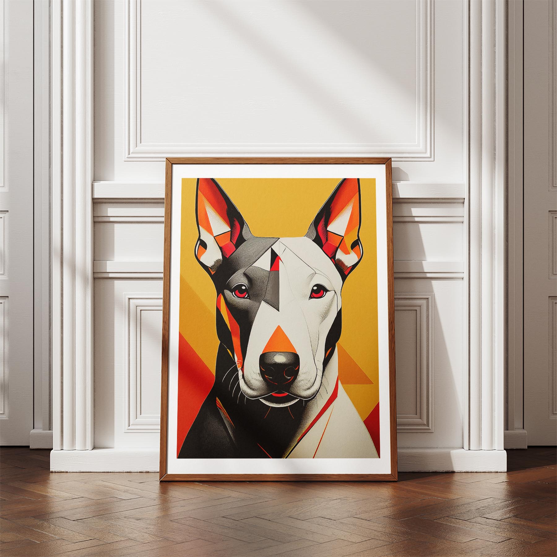 Bull Terrier Geometric Orange Series image 4