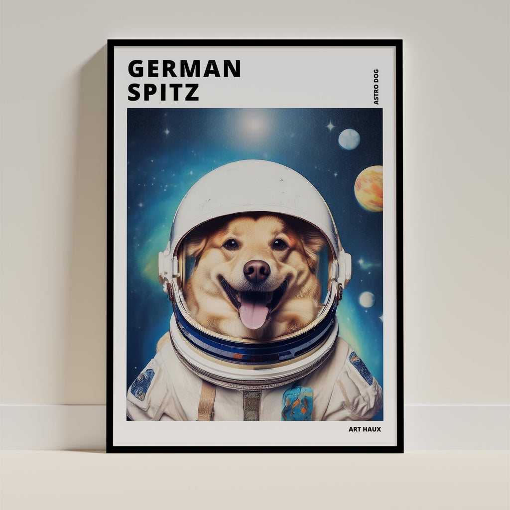 German Spitz Astronaut Dog Series with Text Astro Dog image 0