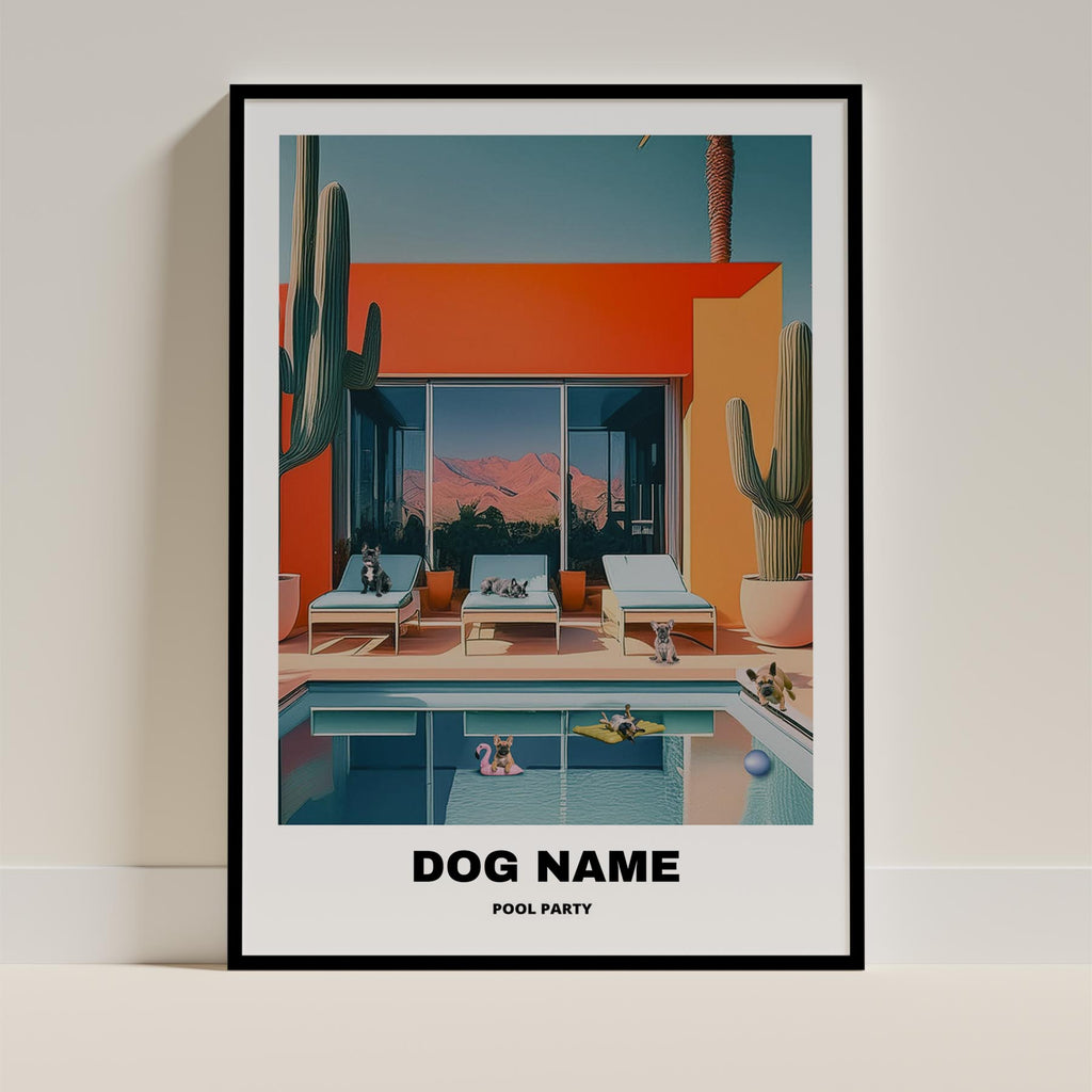 French Bulldog Custom Pool Party WITH TEXT image 0