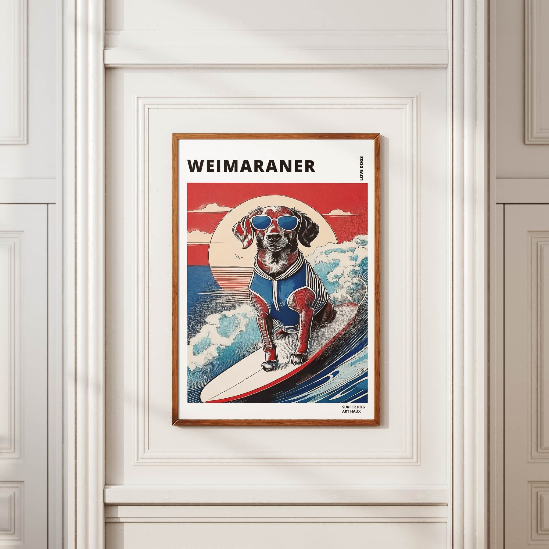 Weimaraner Hokosai Surfer Dogs 1 image 2