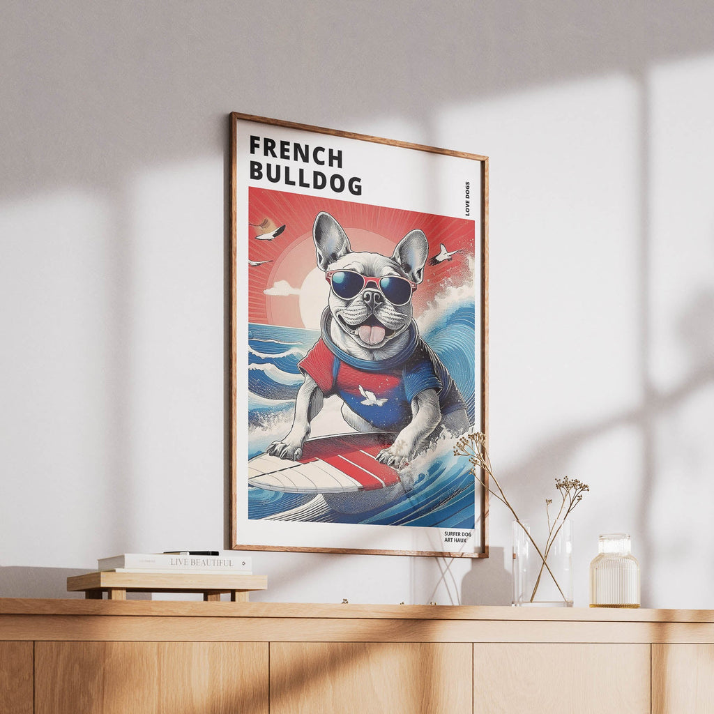 French Bulldog Hokosai Surfer Dogs 1 image 6