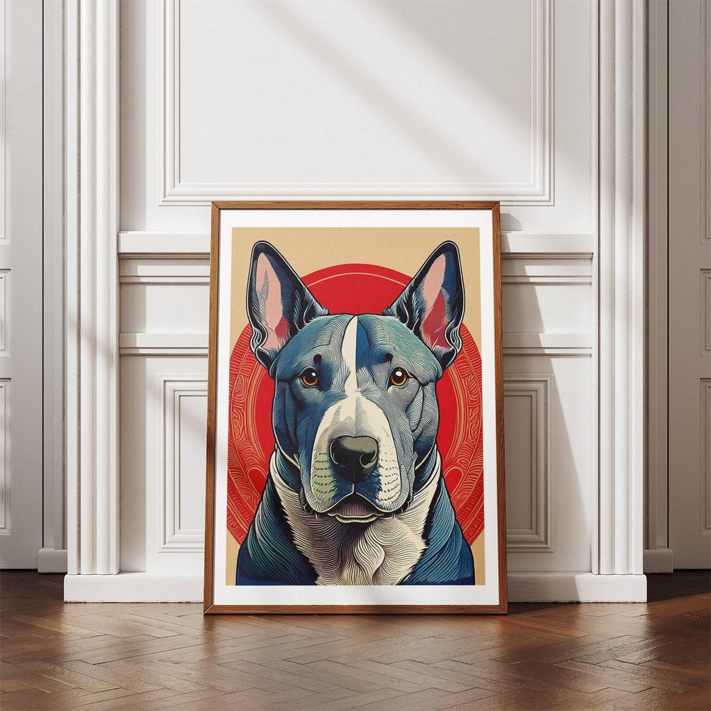 Bull Terrier Hokusai Japanese Inspired Dog Series 1 image 4