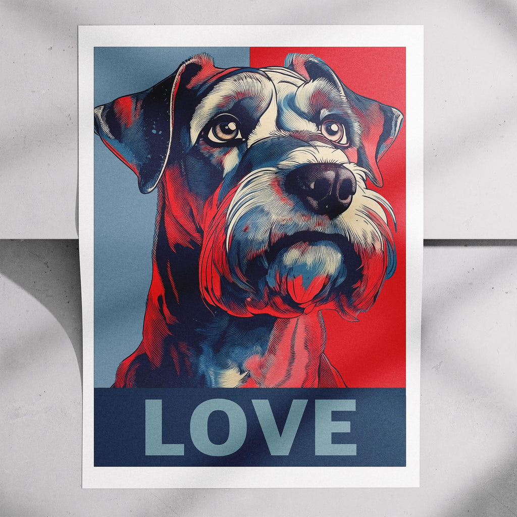 Schnauzer LOVE Series Inspired by the Obama Poster image 7