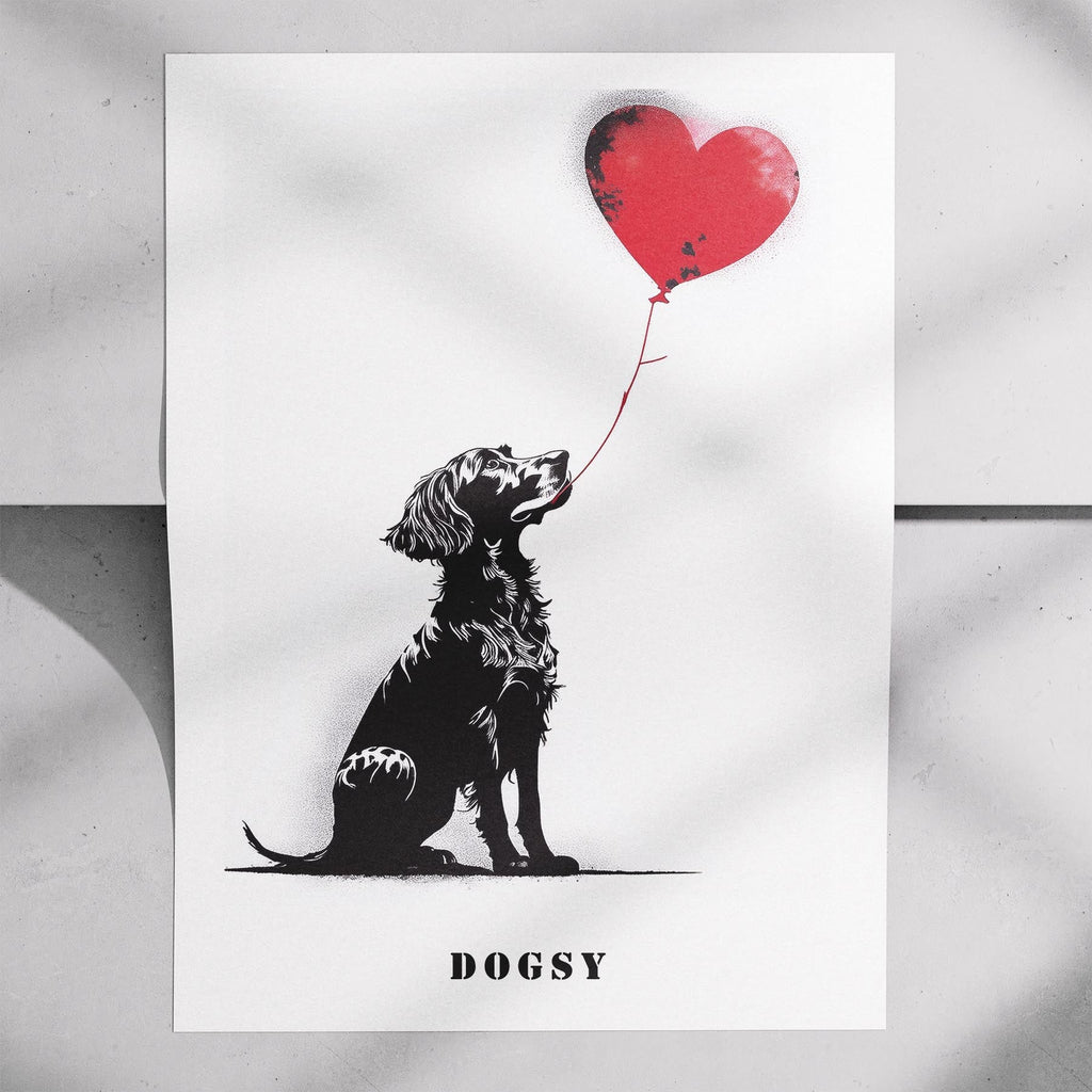 English Setter DOGSY Series inspired by the Art of Banksy with text Dogsy image 7