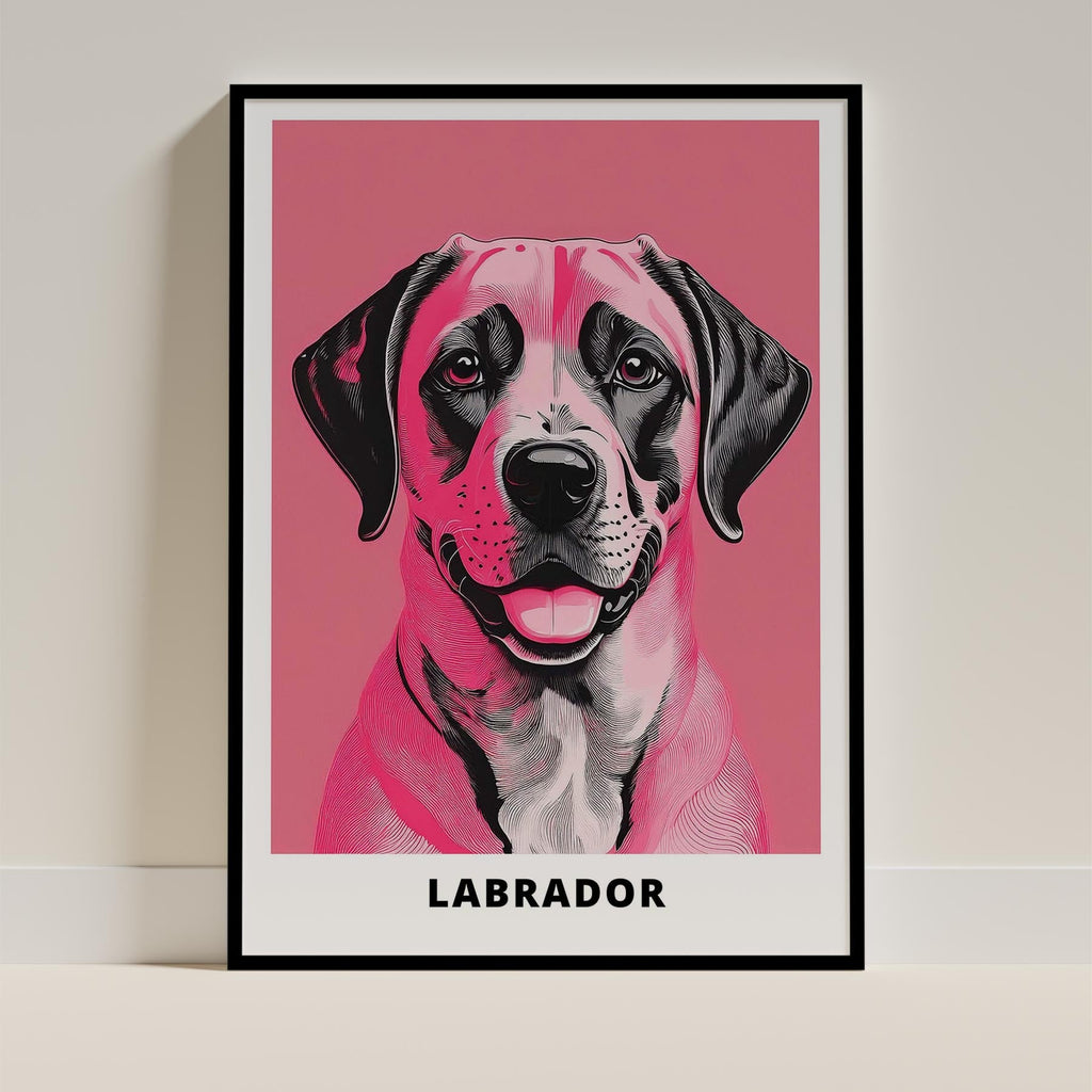 Labrador Retriever Pink and Black Dog Series 3 image 0