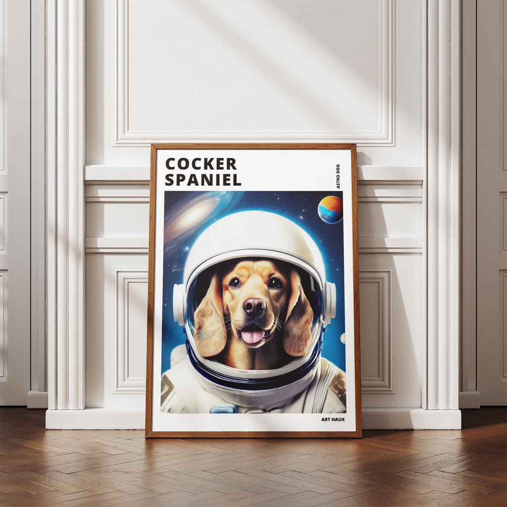 Cocker Spaniel Astronaut Dog Series with Text Astro Dog image 4