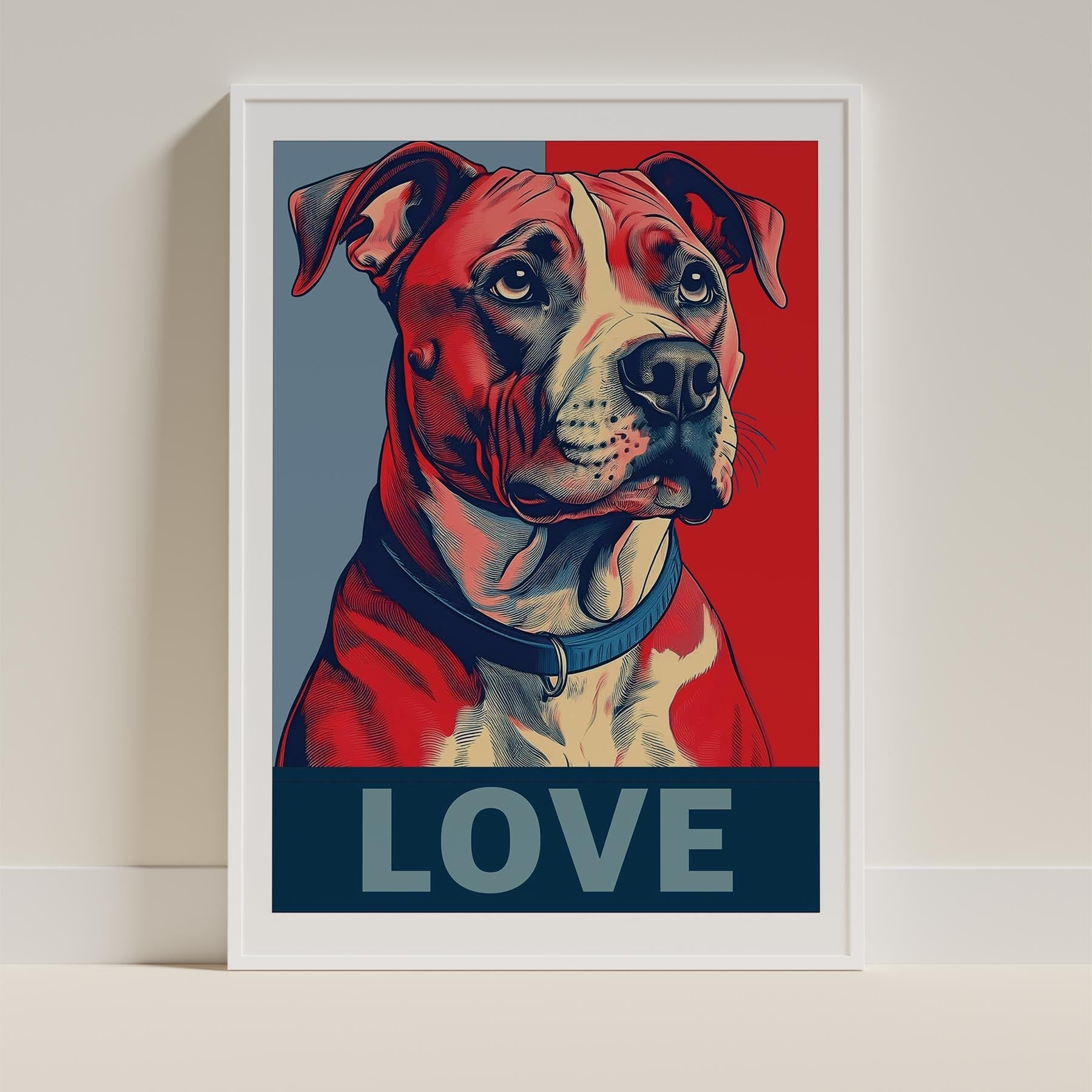 American Staffordshire Terrier LOVE Series Inspired by the Obama Poster image 9