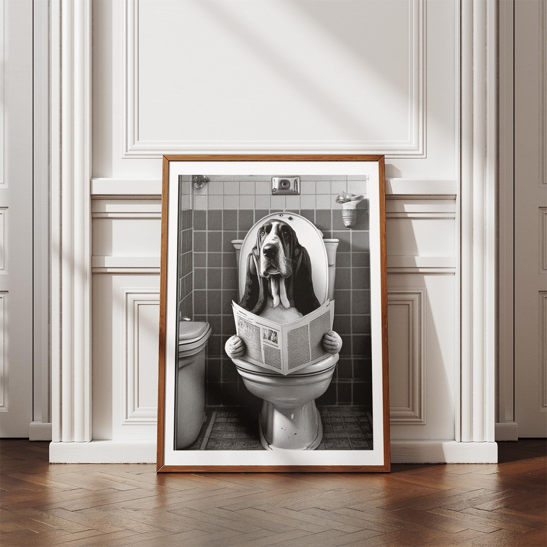 Basset Hound Toilet Humour Dog Series image 4