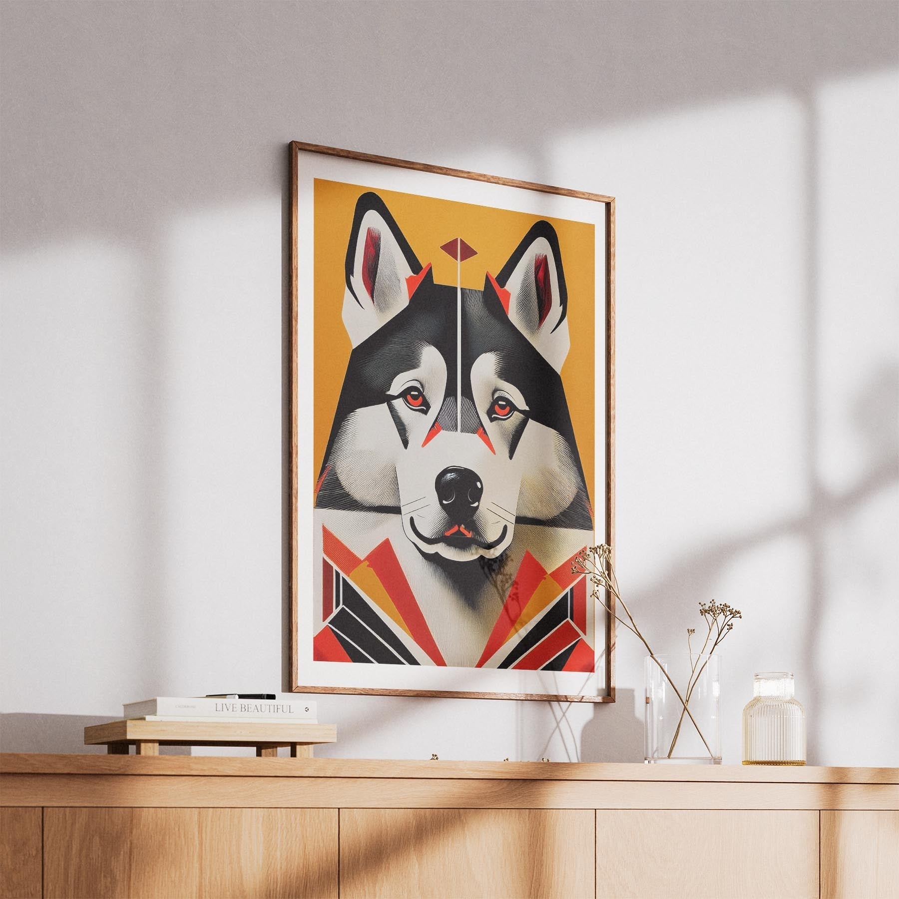 Alaskan Malamute Geometric Orange Series image 5
