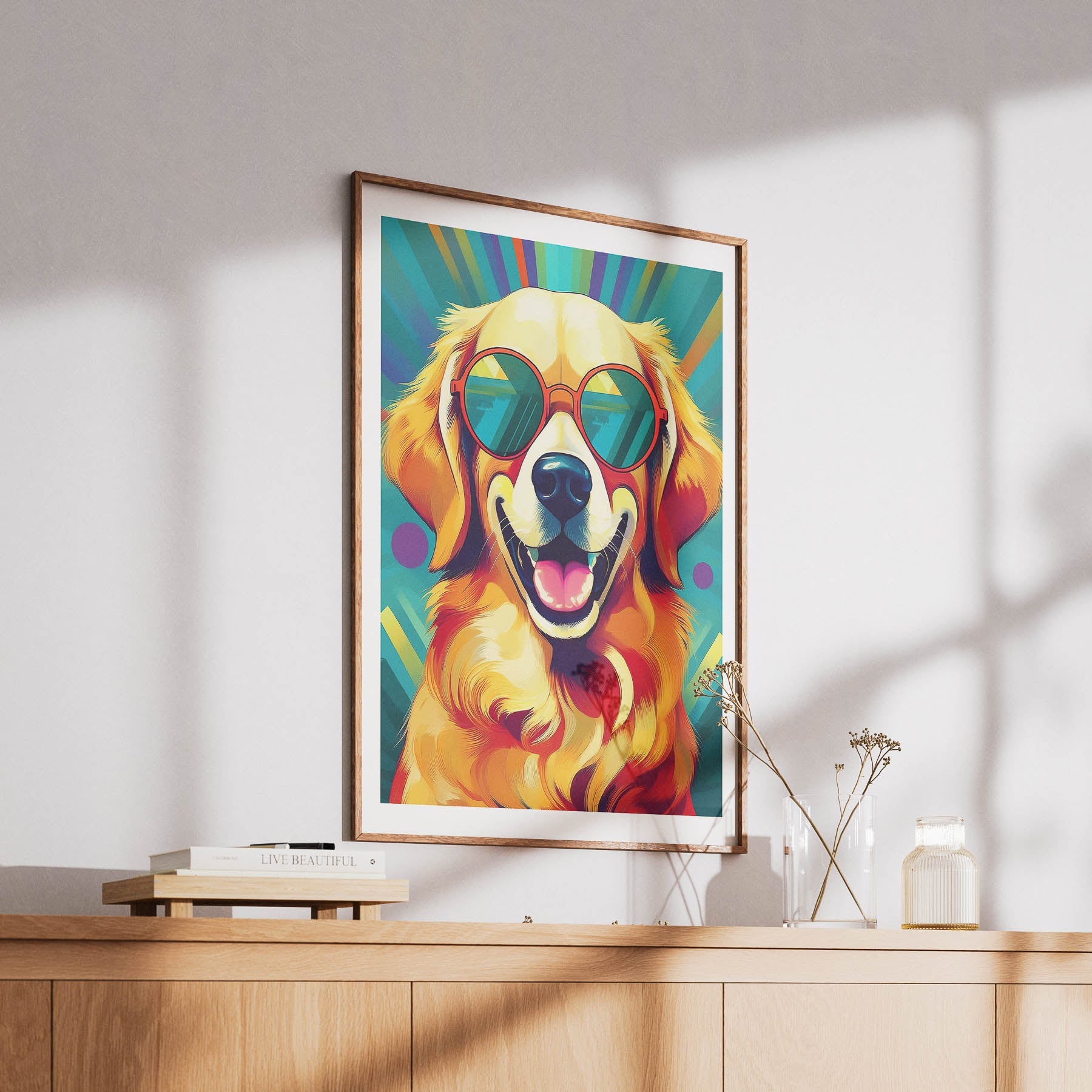 Golden Retriever In Colourful Sunnies 2 image 6