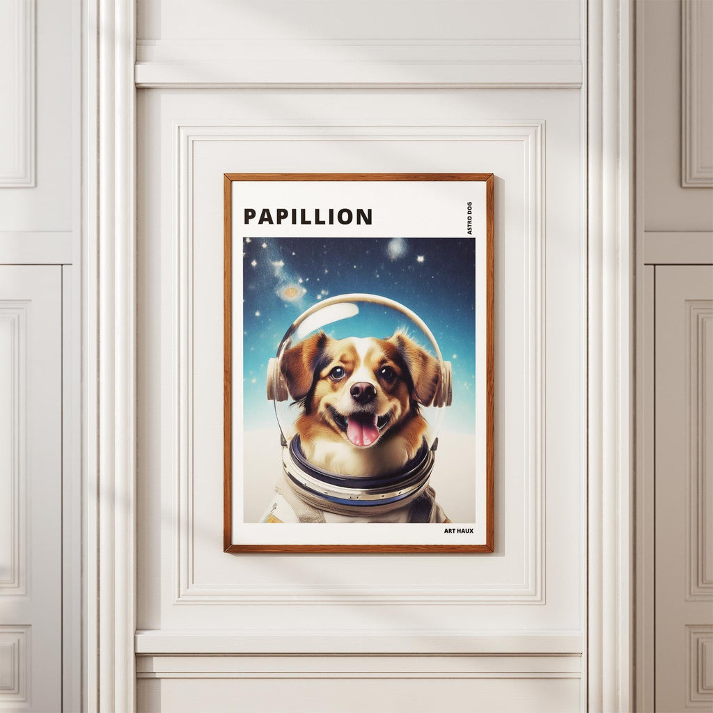 Papillon Astronaut Dog Series with Text Astro Dog image 3