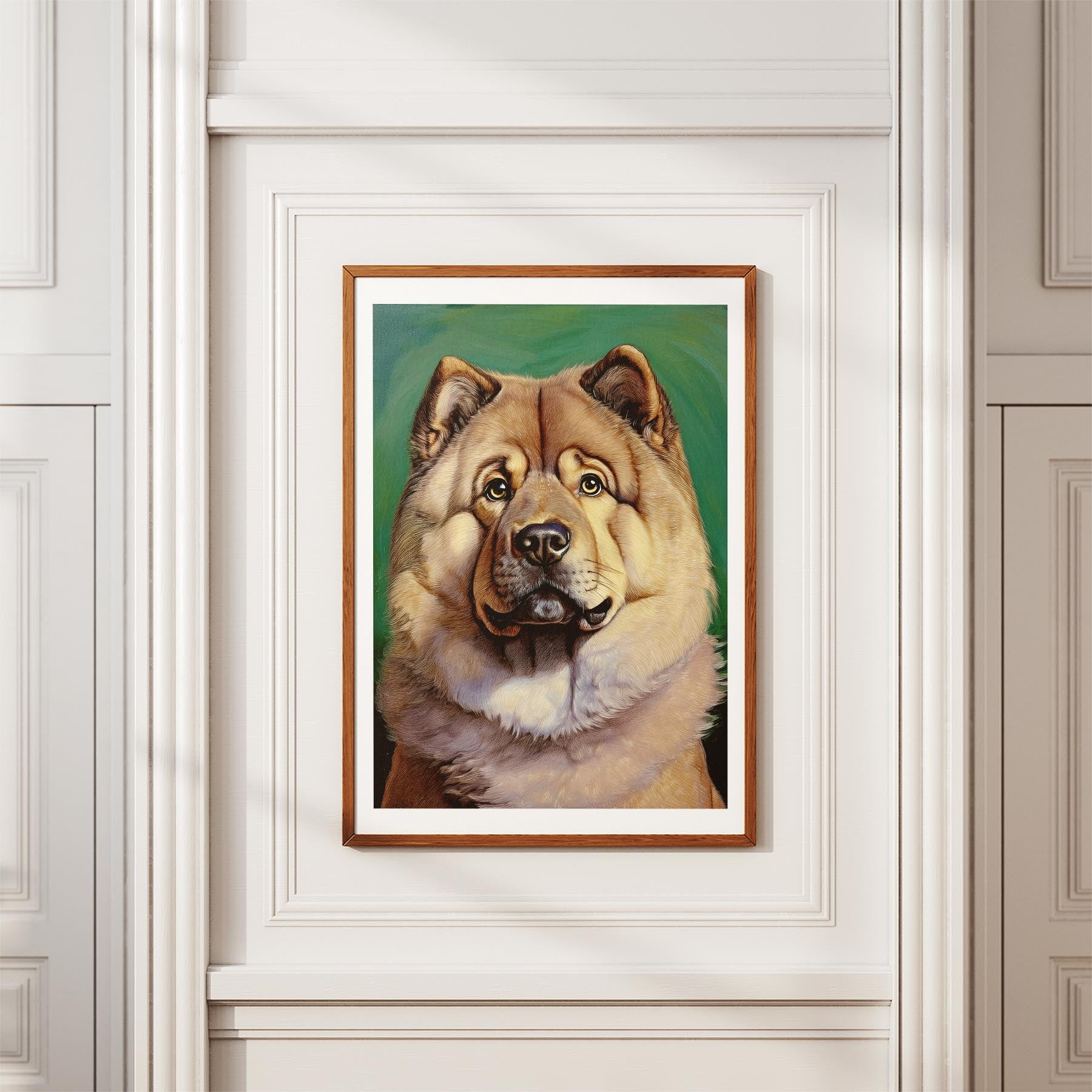 Chow Chow Green Painted Series image 3