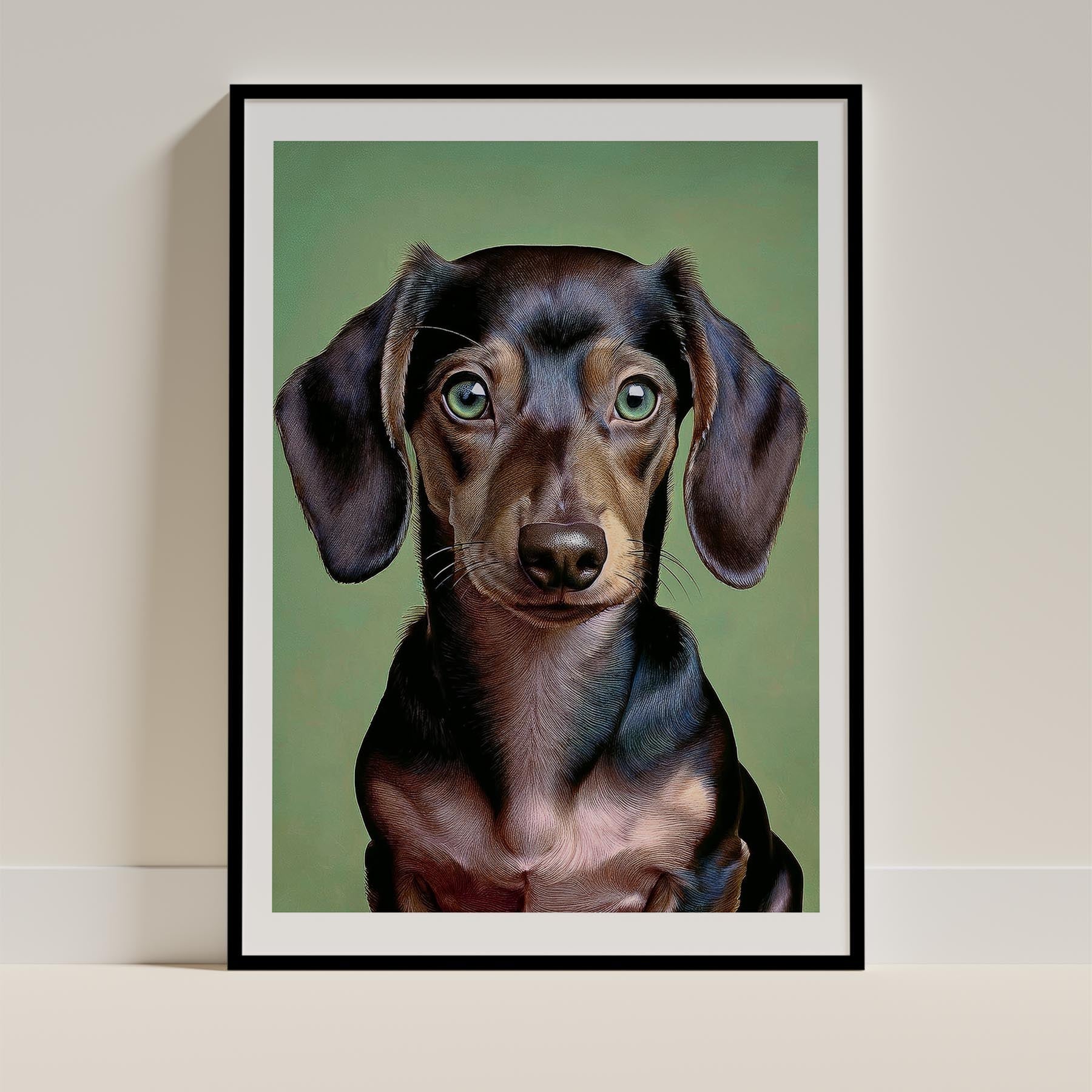 Dachshund Green Painted Series image 0