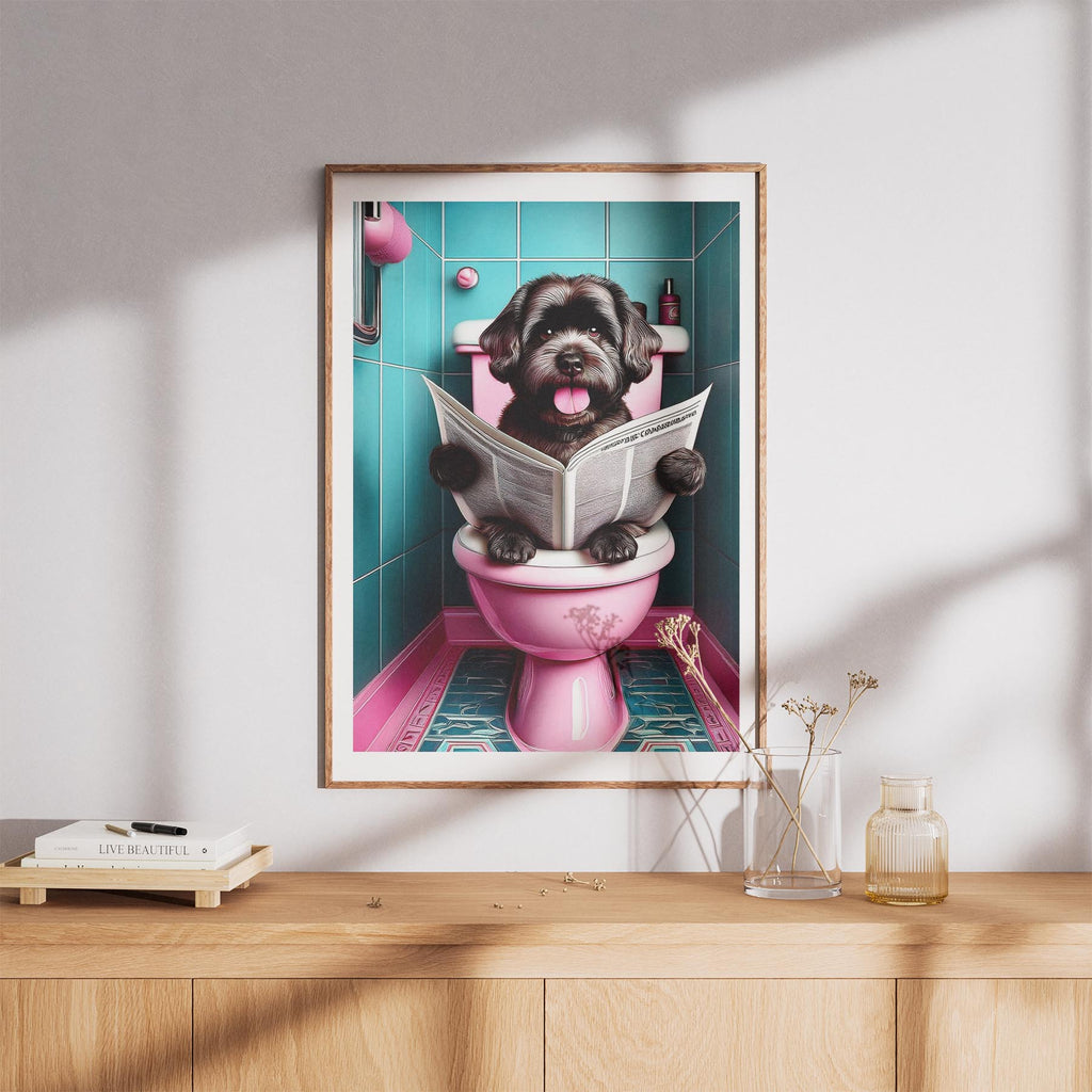 Coton de Tulear Toilet Dogs PInk and Turquise image 8