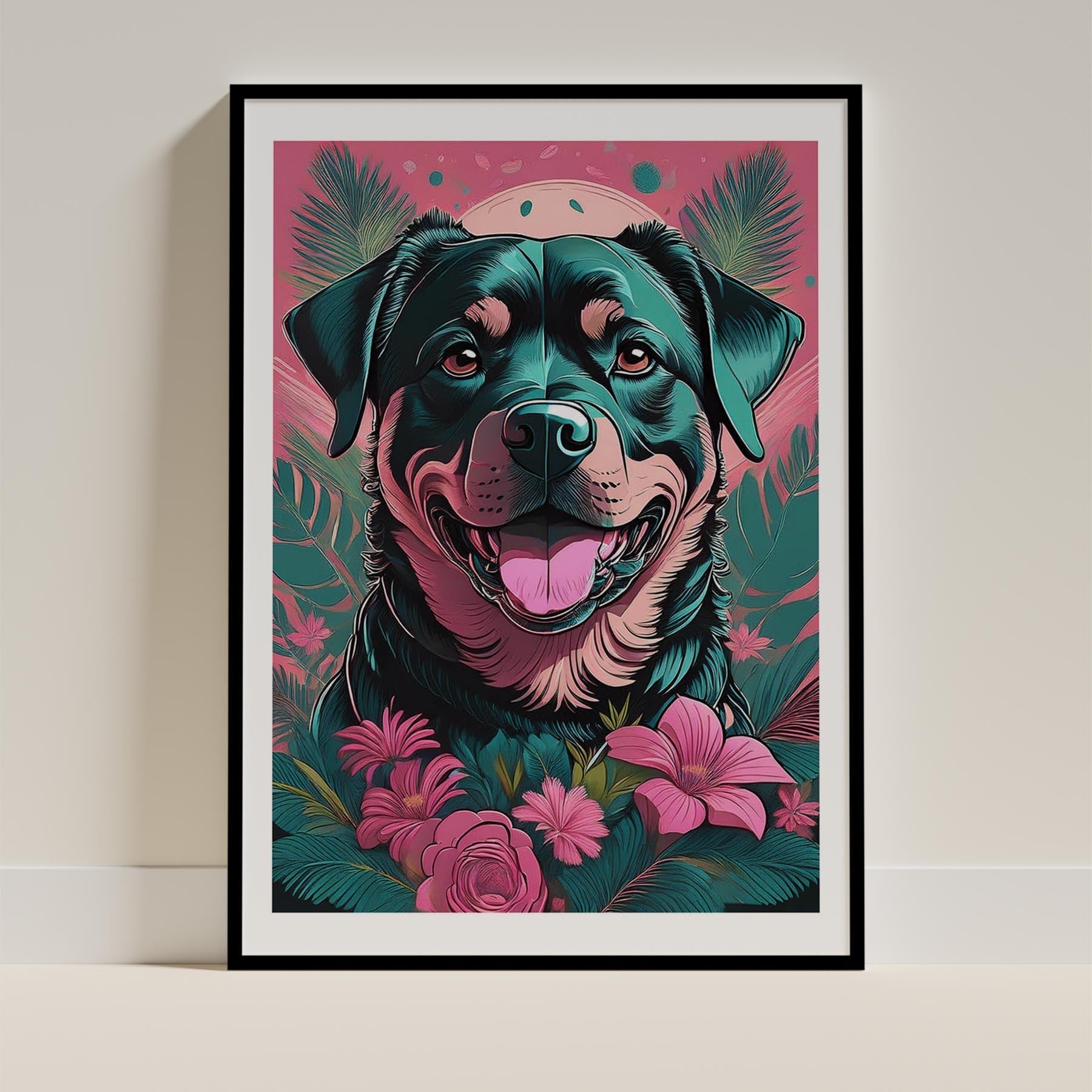 Rottweiler Flowery Dog image 11