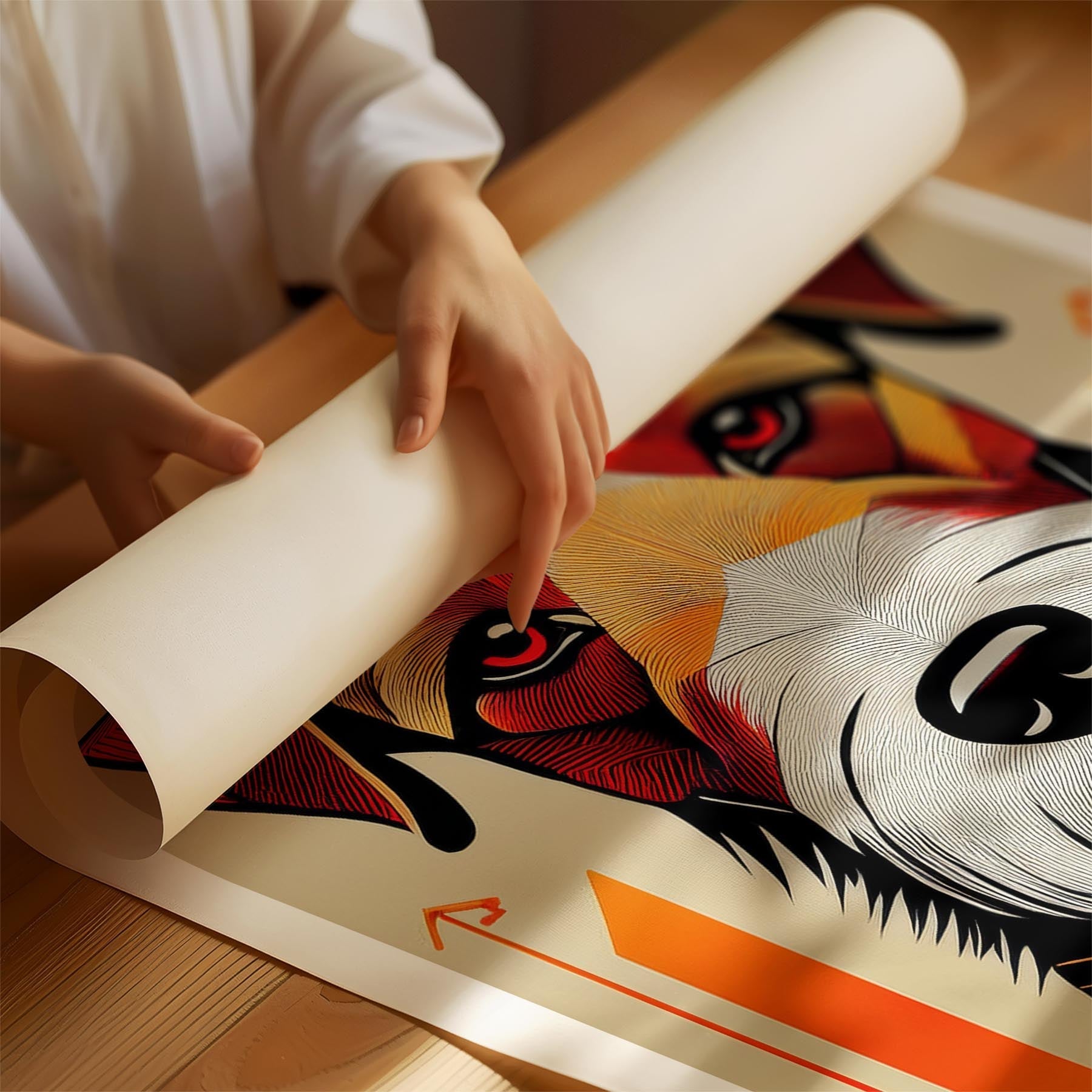 Irish Terrier Geometric Orange Series image 1