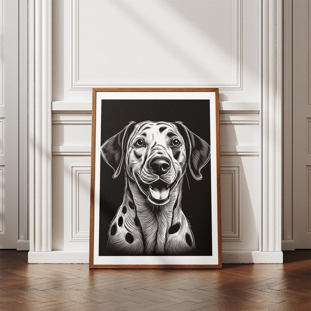 Dalmatian Line Dog Series in Black and White image 4