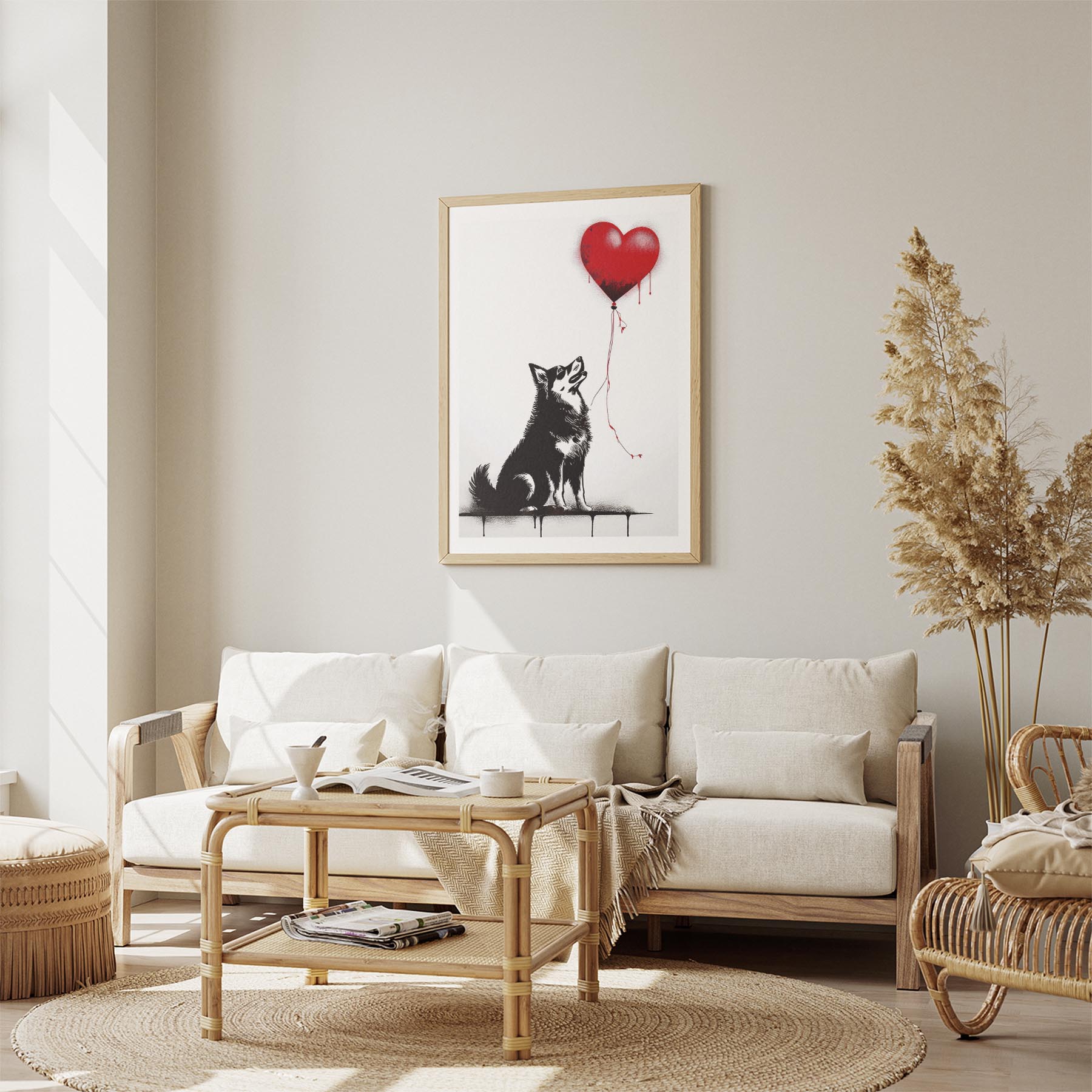 Finnish Lapphund DOGSY Series inspired by the Art of Banksy image 2