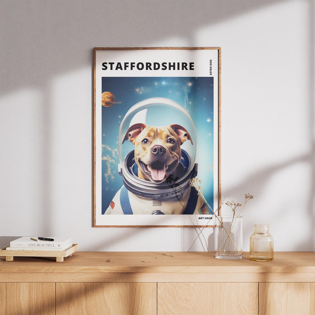 Staffordshire Bull Terrier Astronaut Dog Series with Text Astro Dog image 8