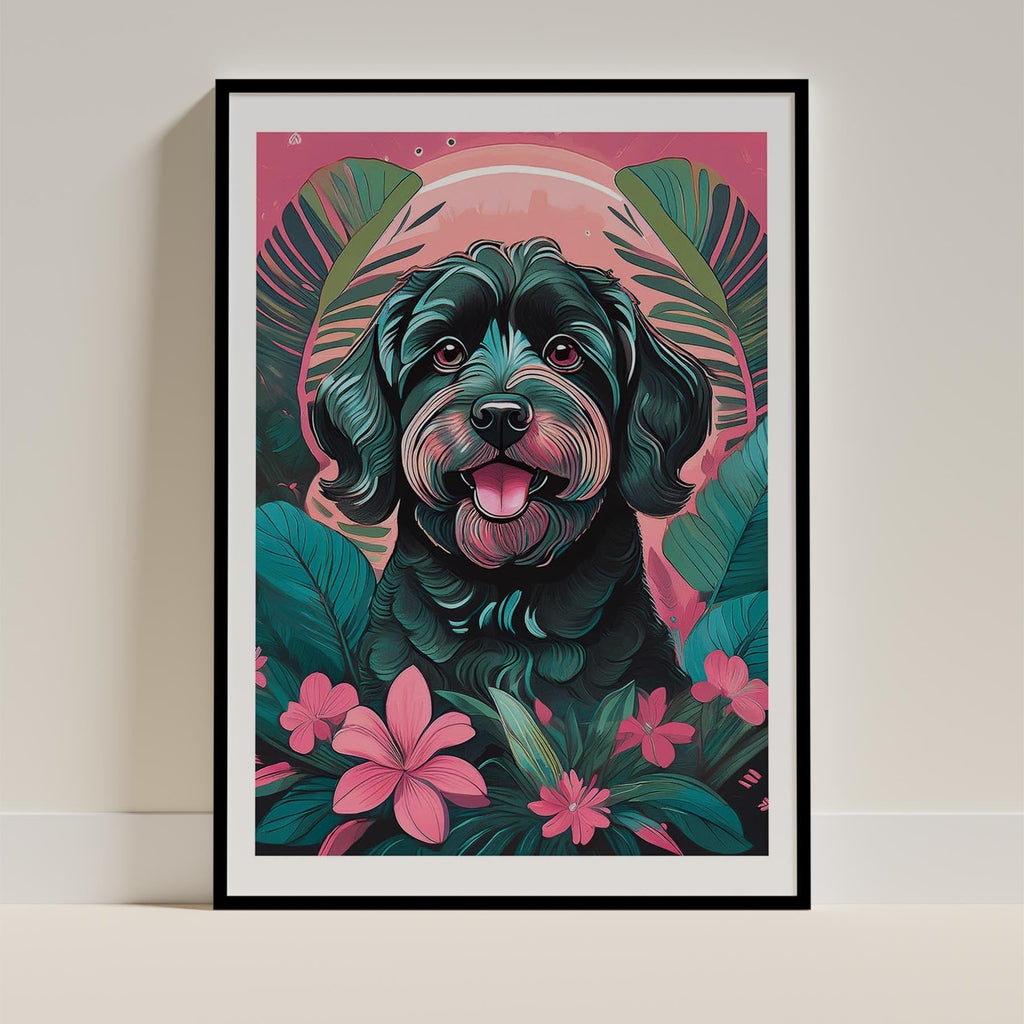Schnoodle Flowery Dog image 12