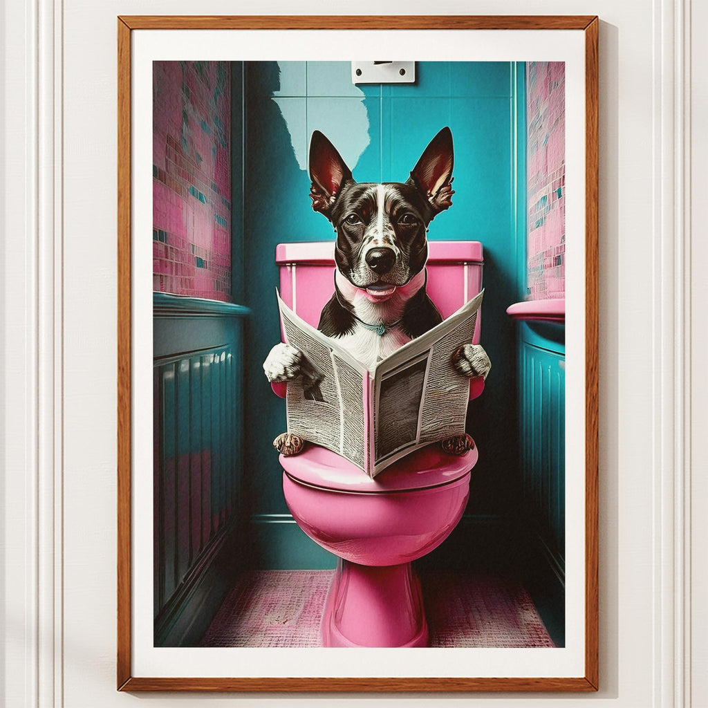 Cattle Dog Toilet Dogs PInk and Turquise image 10