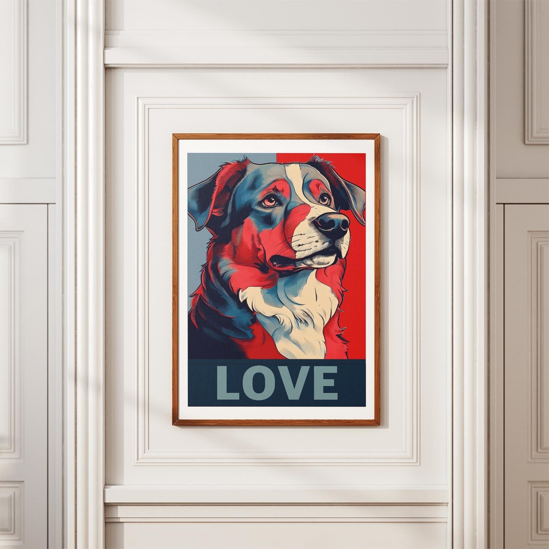 Australian Shepherd LOVE Series Inspired by the Obama Poster image 3