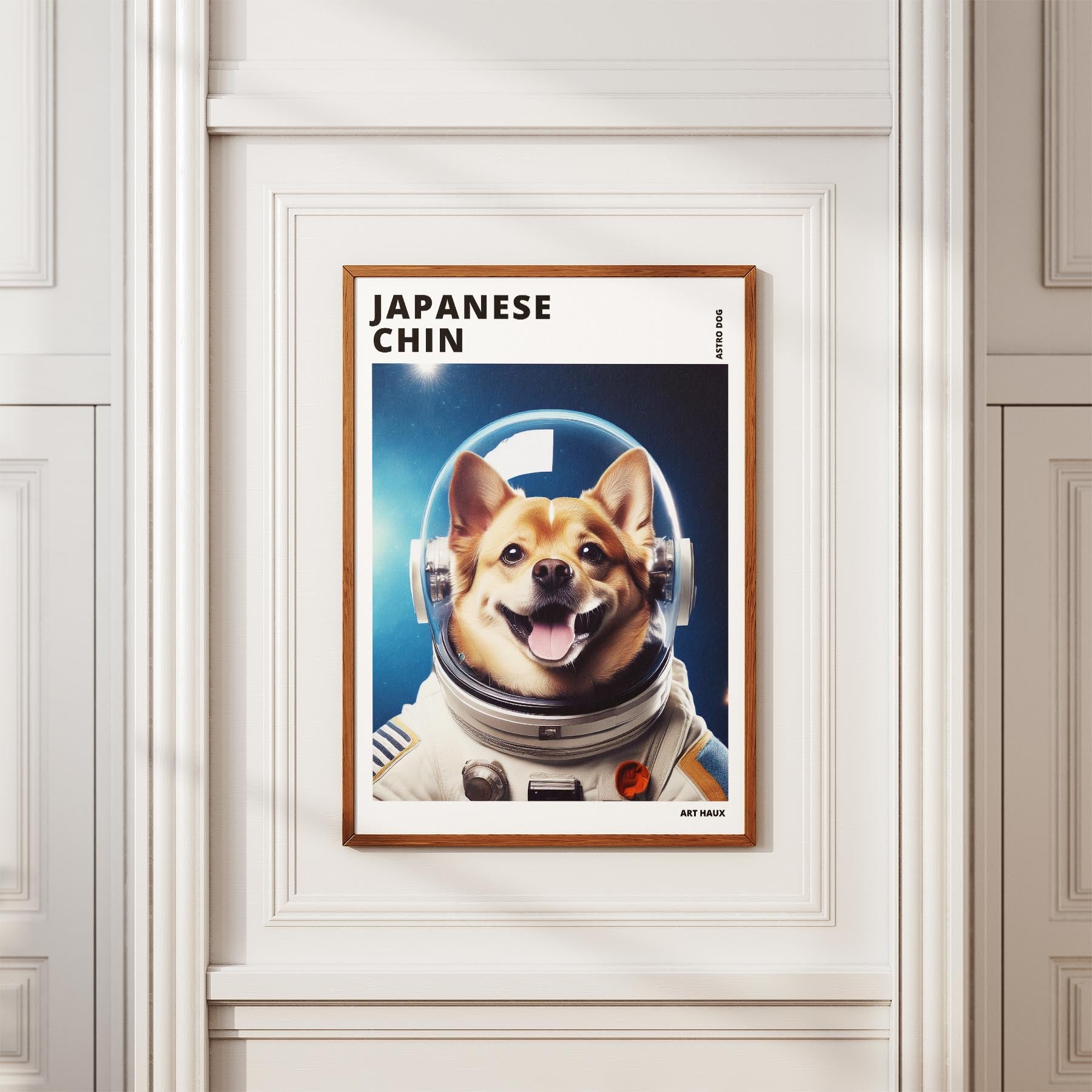 Japanese Chin Astronaut Dog Series with Text Astro Dog image 3