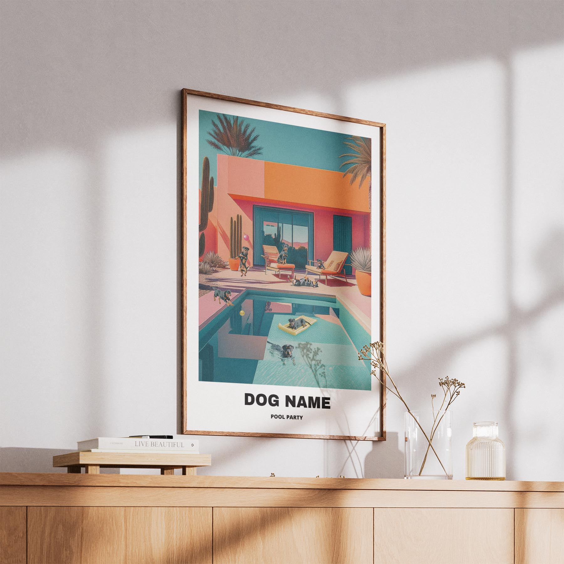 Rottweiler Custom Pool Party WITH TEXT image 5