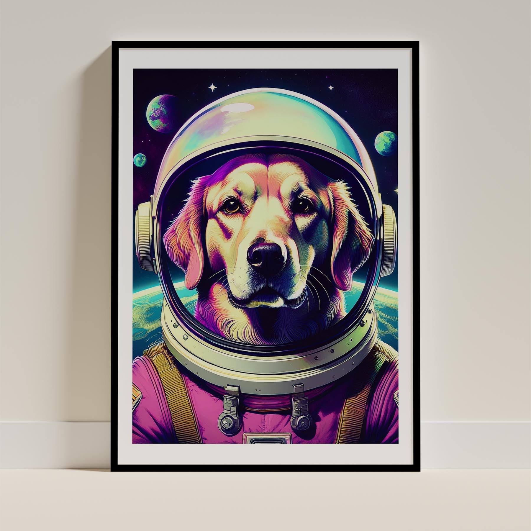 Golden Retriever Space Dogs Series image 0