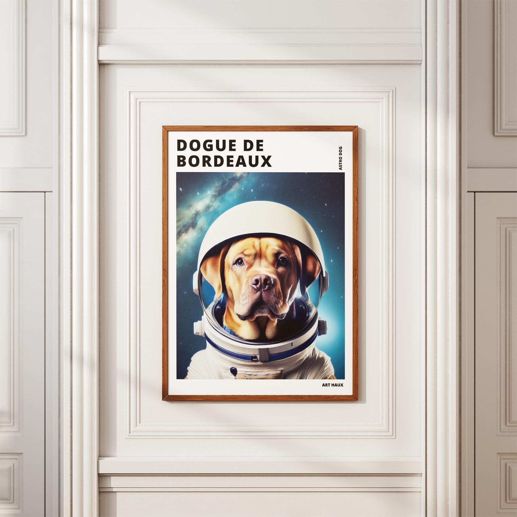 Dogue de Bordeaux Astronaut Dog Series with Text Astro Dog image 3
